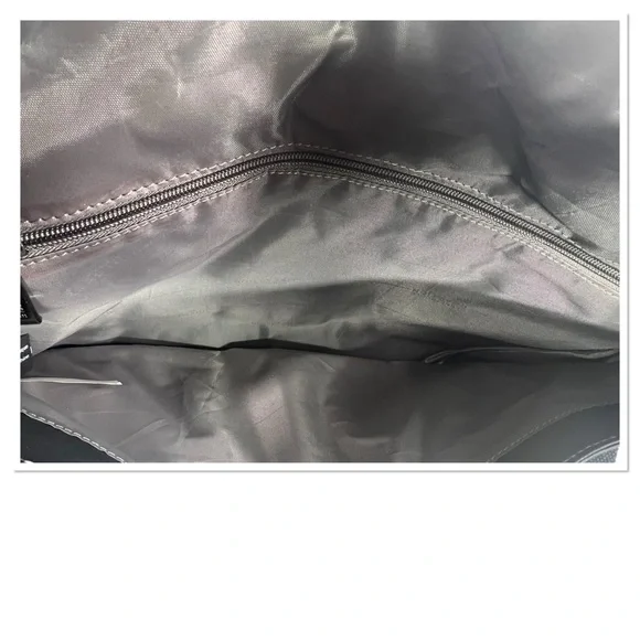 Kenneth Cole Leather and Canvas Crossbody Messenger Laptop Bag